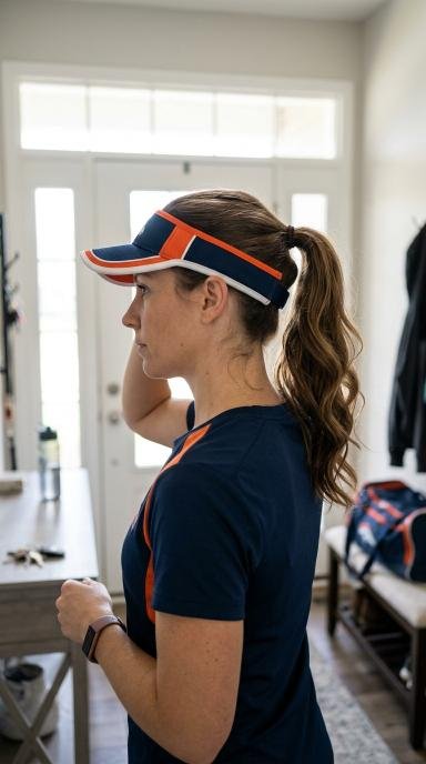 Ponytail-and-Visor Combo