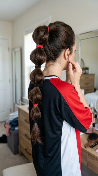 Bubble Ponytail in Team Colors