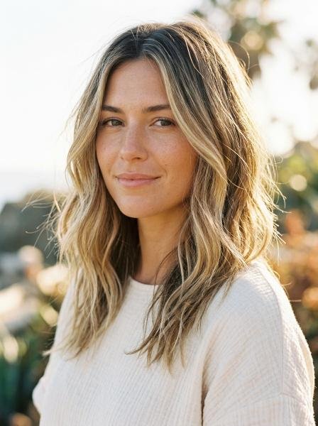 Layered Beach Waves