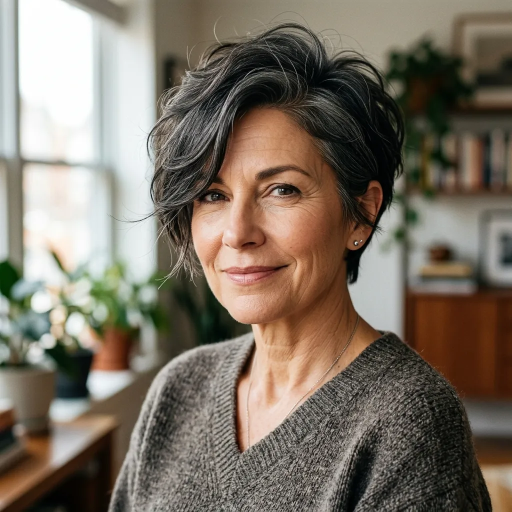 Messy Pixie Haircuts for Older Women