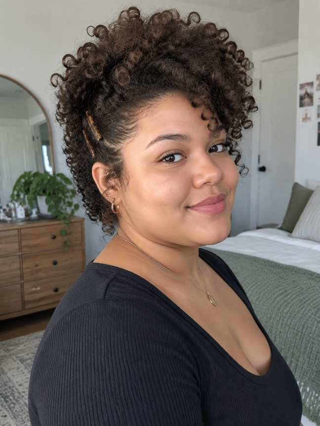 Pinned-Back Sides With Fuller Curls