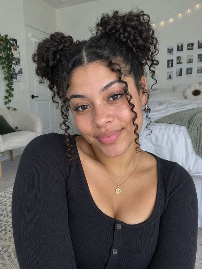Playful Curly Space Buns