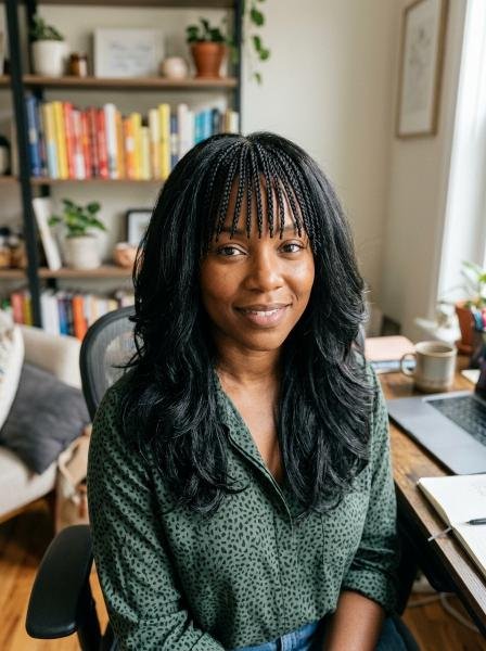 Quick Weave With Braided Bangs