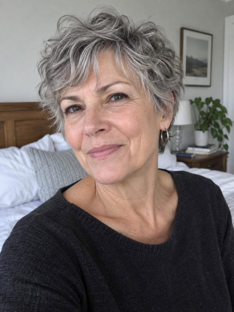 Shaggy Wavy Pixie with Piecey Layers