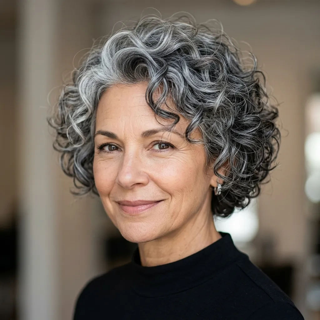 Short Curly Hairstyles for Older Women