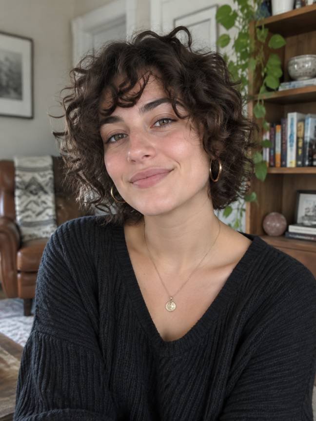 Short Curly Shag With Natural Texture