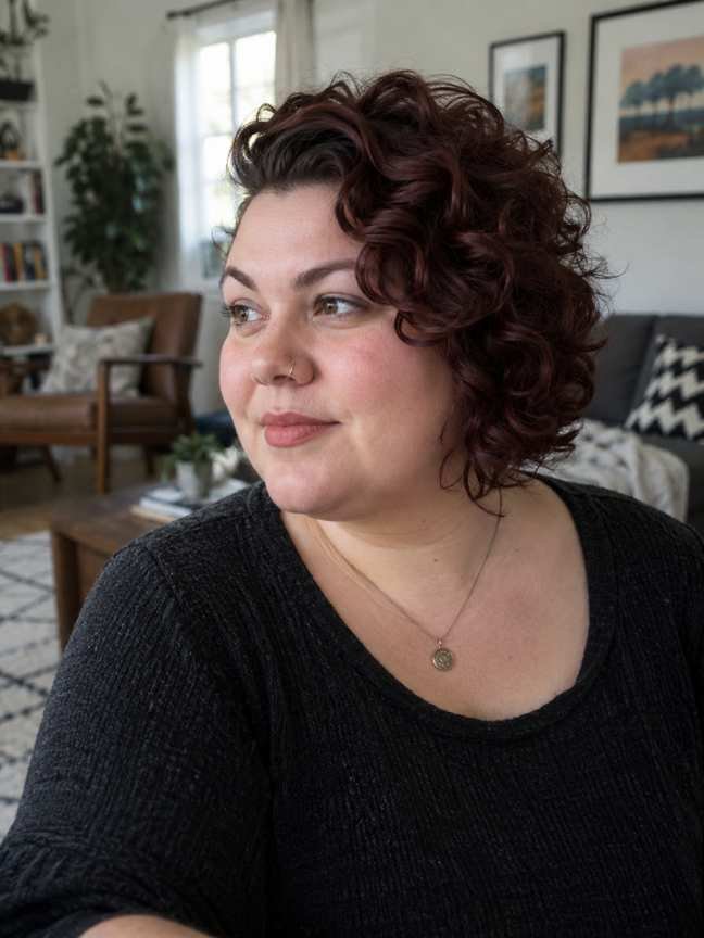 Side-Swept Curls Away From One Cheek