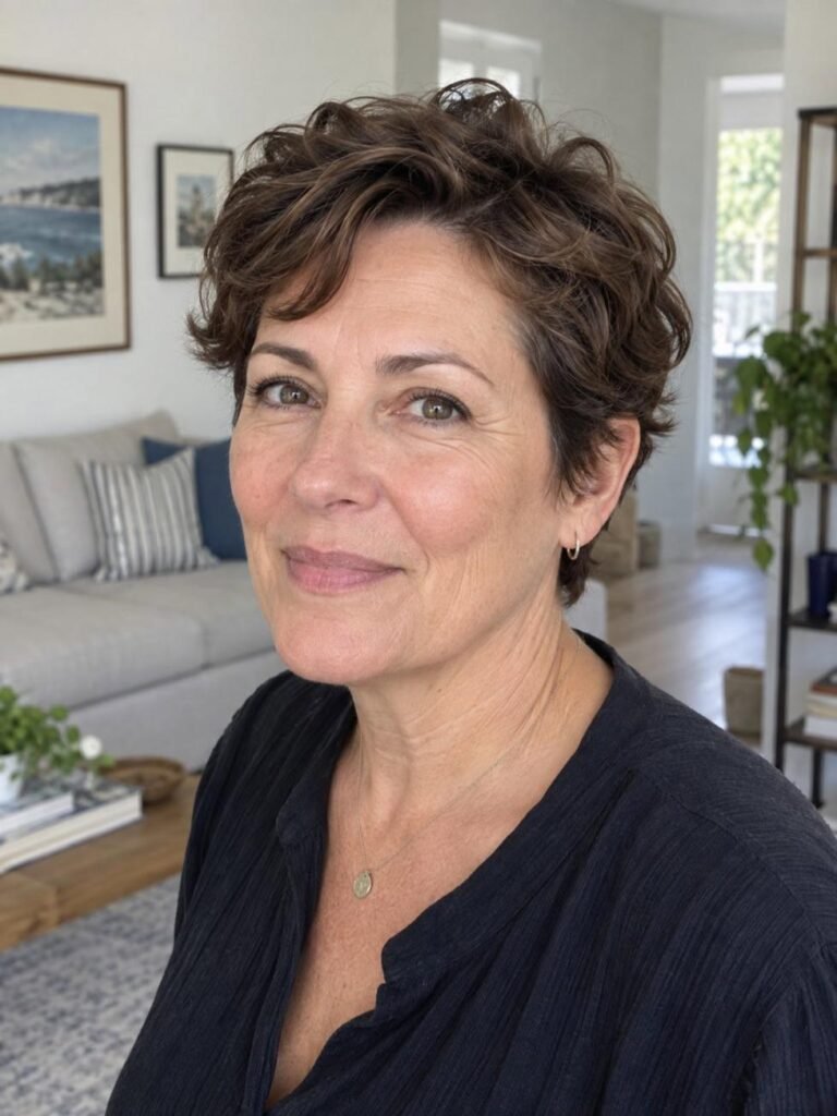 Soft Wavy Pixie with Natural Movement
