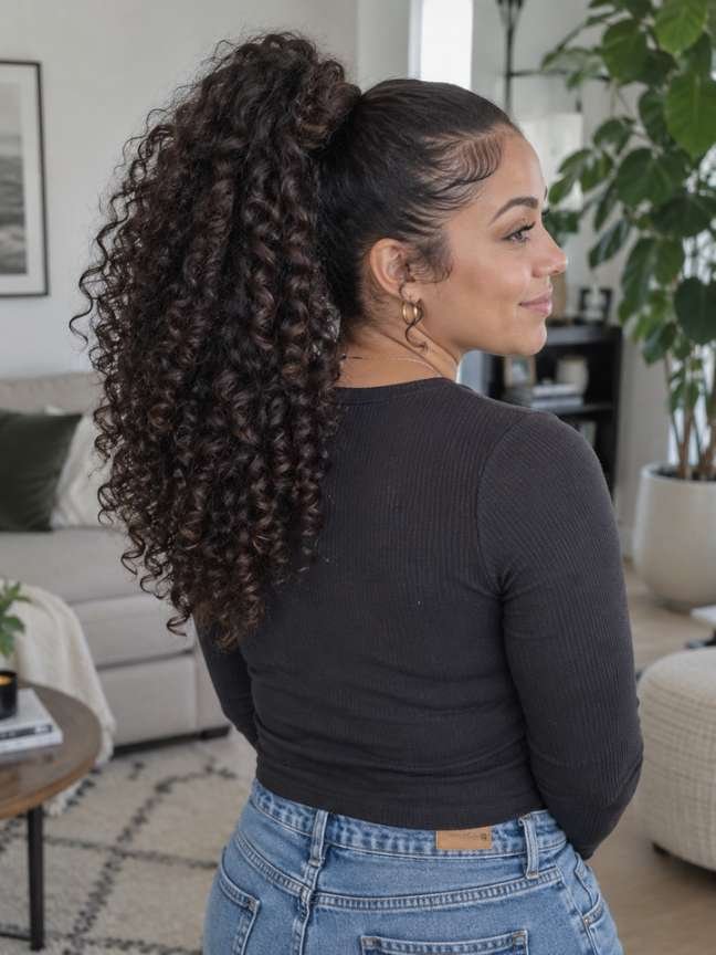 Textured Curly Ponytail