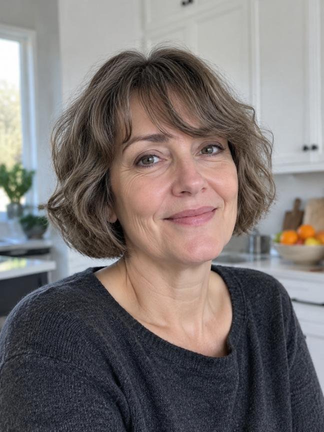 Wavy French Bob with an Elegant Finish