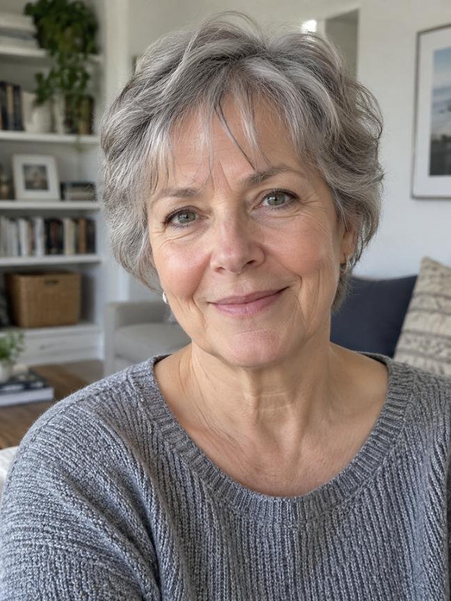 Wispy Fringe with Short Wavy Texture