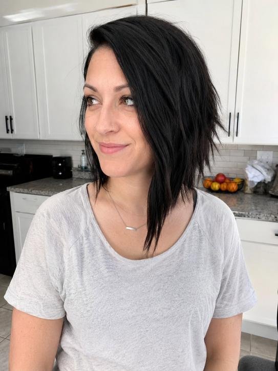 Asymmetrical Choppy Bob