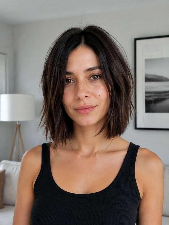 Blunt Choppy Bob