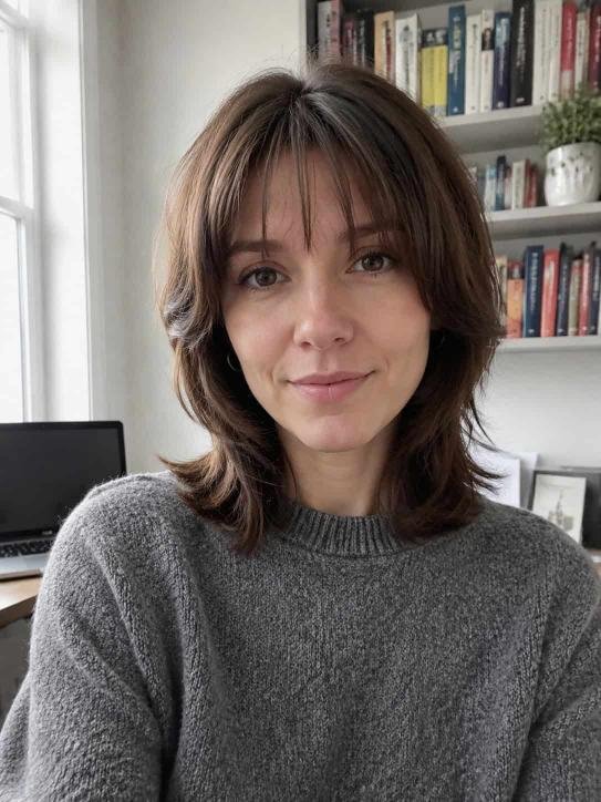 Butterfly Cut With Wispy Bangs