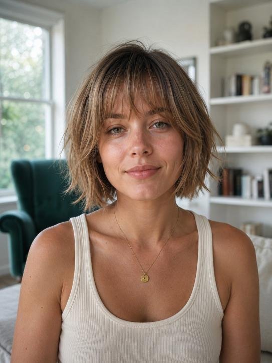 Choppy Bob With Soft Bangs