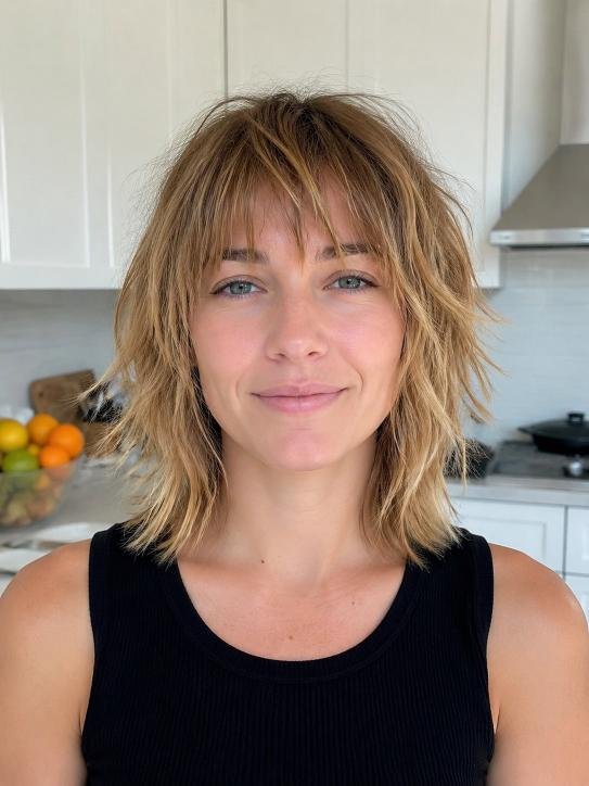 Choppy Shag With Choppy Bangs