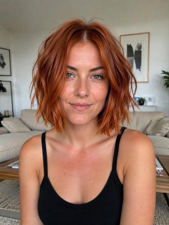 Copper Choppy Bob