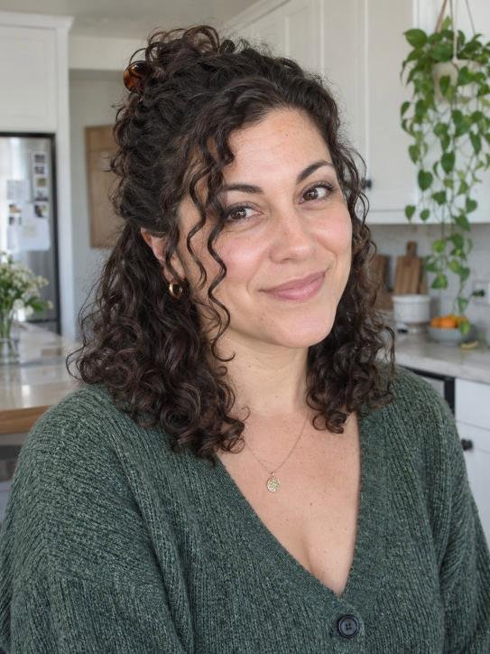 Curly Half-Up Half-Down