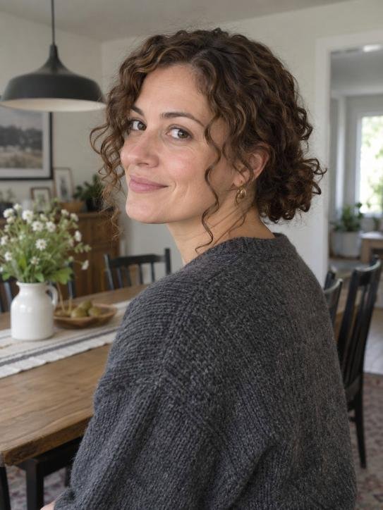 Curly Low Bun