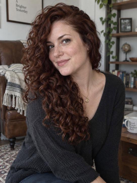 Curly Side-Swept