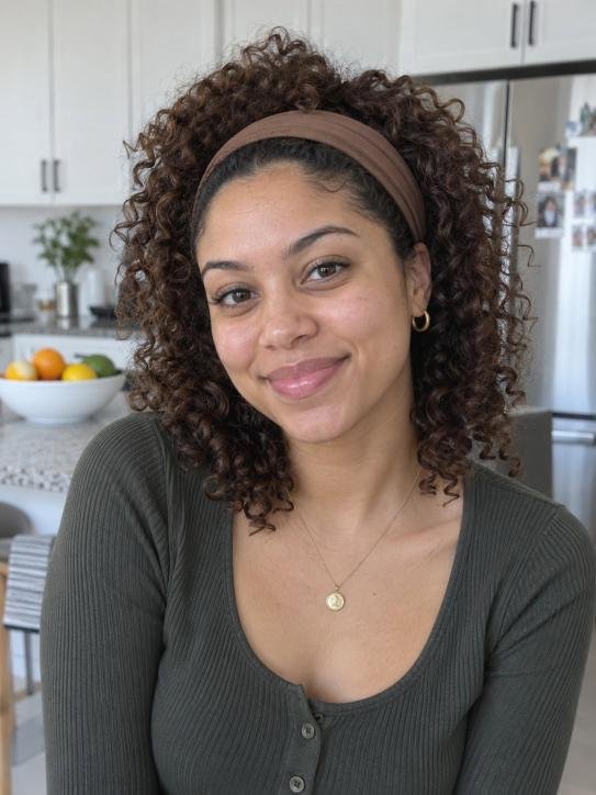 Curly With a Headband