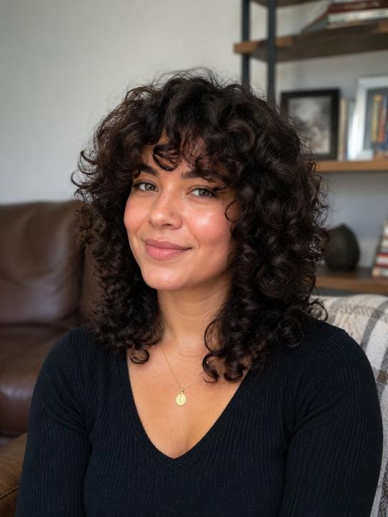Curly Wolf Cut