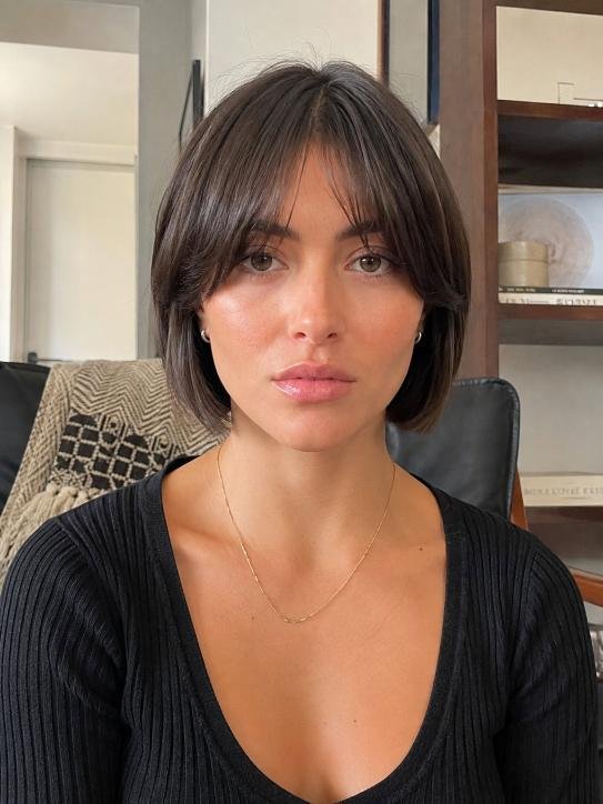 Curtain Bangs on a Bob