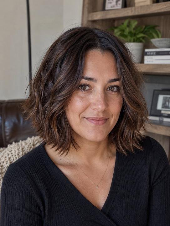 Dimensional-Color Choppy Bob