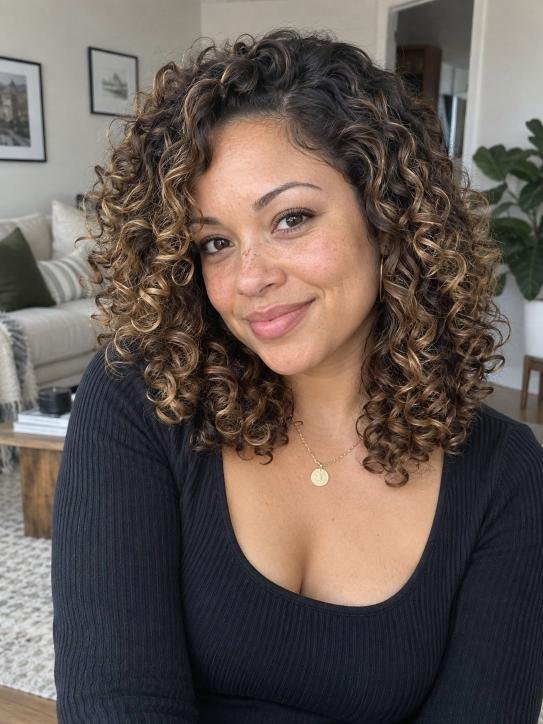Dimensional Color on Curls