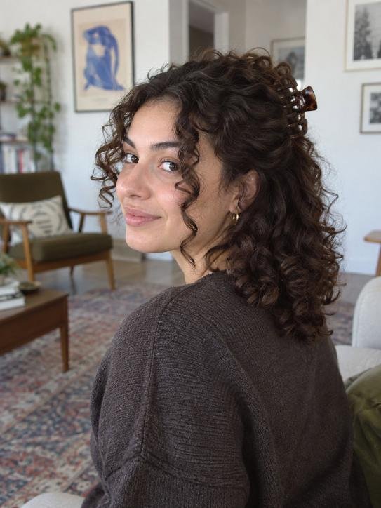 Half-Up With a Claw Clip
