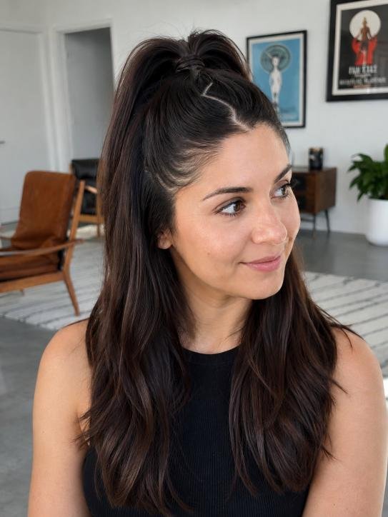 High Half-Ponytail