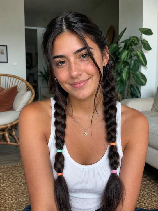 Long Braided Pigtails