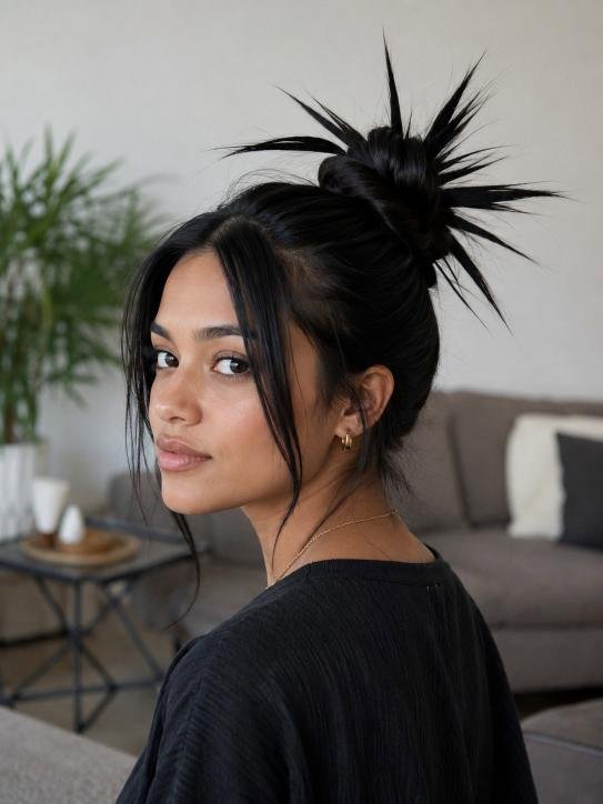 Long Spiky Bun