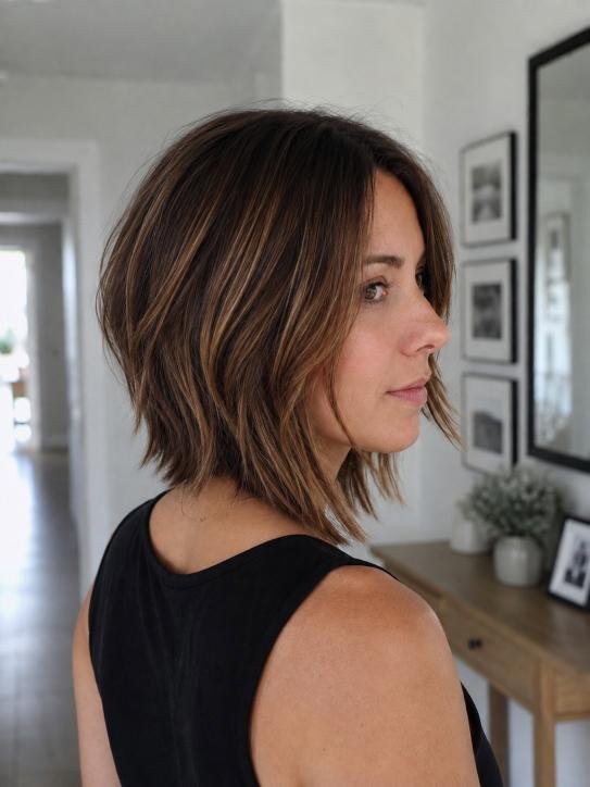 Rounded Graduated Choppy Bob