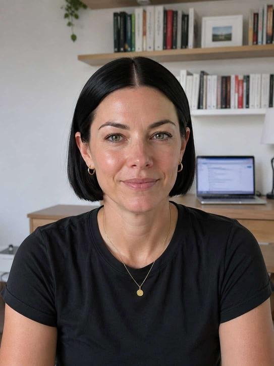 Sleek Middle-Part Bob