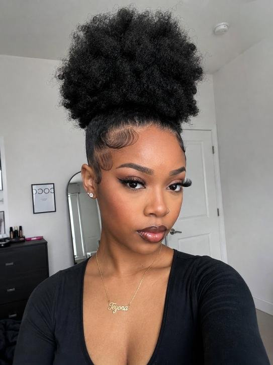 Slicked High Puff