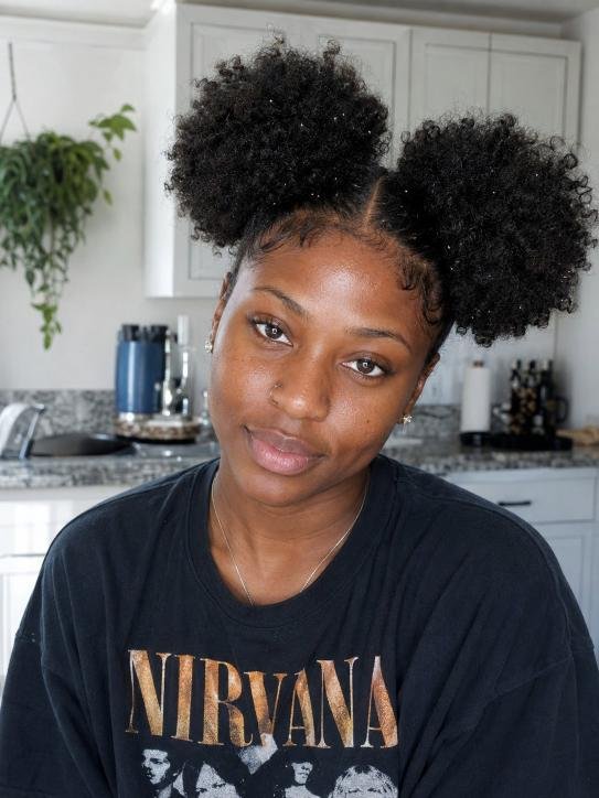 Two Afro Puffs