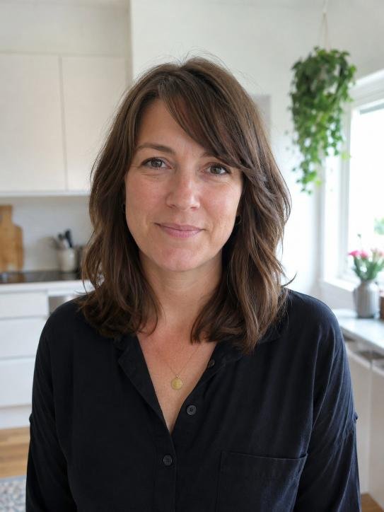 U-Cut Layers With Side-Swept Bangs